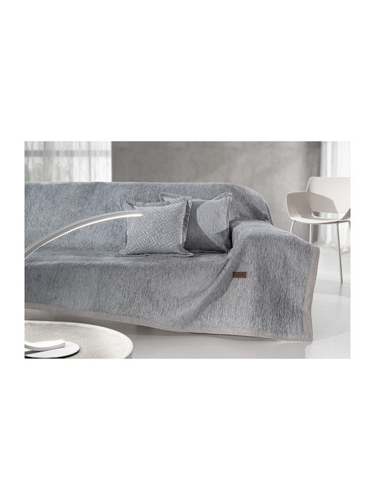Guy Laroche Central Armchair Throw Chenille 180x150cm Silver