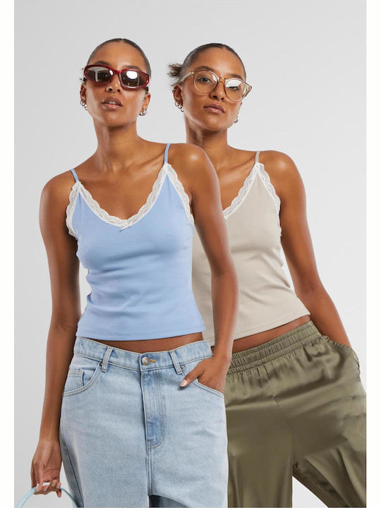 Baumwoll Damen T-Shirts Blau 2Pack