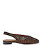 Suede Women's Ballerina Shoes Slingback In Brown Colour