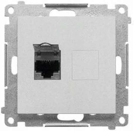 Kontakt-Simon Единичен Механизъм Гнездо За Мрежа RJ45 Тип Cat6 T61.01/143
