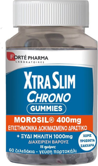 Forte Pharma XtraSlim Chrono Morosil Supplement for Weight Loss 60 Orange Gummies