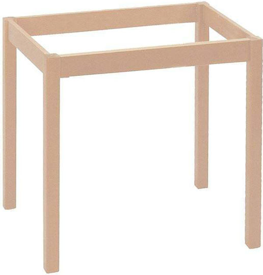Woodwell Βάση Τραπεζιού Ξύλινη Τραπέζι Άβαφο 60x60x73cm