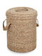 Selected by Pragmatic Decorative Wicker Basket with Cap and Handles Beige 35x35x44cm BIZ-0411113-M
