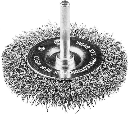 Wire Brush Disc 50 Mm Crimped Wire Inox 6 Mm Shank