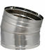 Ecke Für Kaminrohr Inox Shell Aisi 304 Schwerer Einwandiger Wandstärke 45 Grad Φ-180