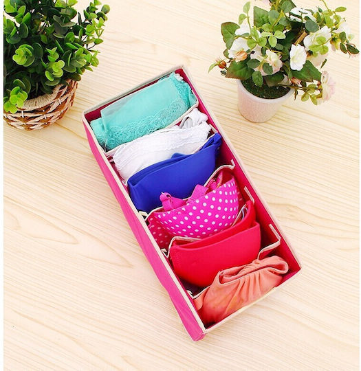 Alista Home Husă de Depozitare din Material Textil pentru Șosete / Cravate Roz 32x16x10cm