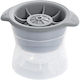 Alista Home Gray Silicone Round Ice Cube Tray with Lid