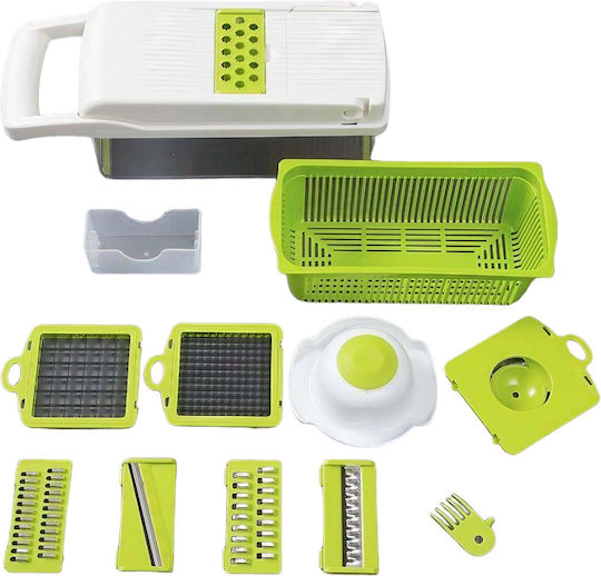 Alista Home Răzătoare Pentru Fructe Și Legume Din Oțel Inoxidabil Cu Container 38.5x38.5x49.5cm
