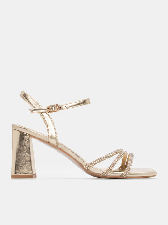 Luigi Sandals with Strass Gold