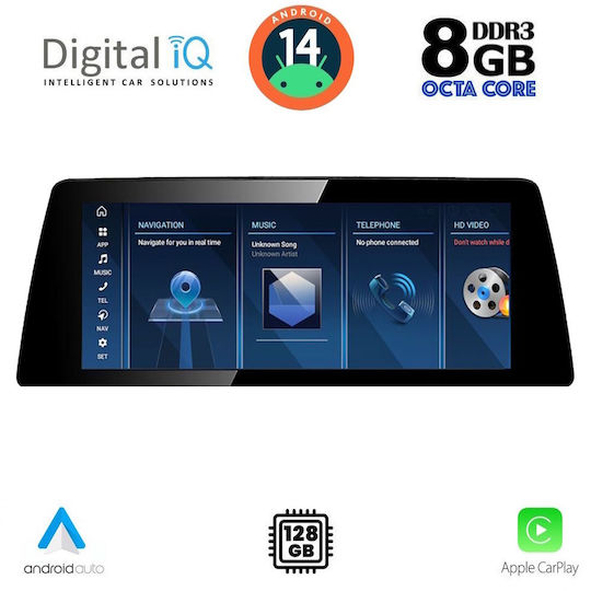 Digital IQ Ηχοσύστημα Αυτοκινήτου για BMW Σειρά 3 / F30 2011-2018 (Bluetooth/USB/WiFi/GPS/Apple-Carplay/Android-Auto) με Οθόνη Αφής 10.25"