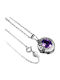 Natural Amethyst Zircon 925 Necklace Beautiful Delicate