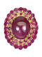 925 Silver Stunning Elegant Ring Natural Rubies Size 14