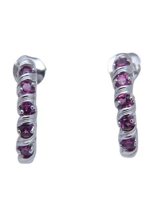 925 Silver Elegant Delicate Earrings Natural Rhodolite Garnets 4