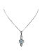 925 Natural Sky Blue Topaz Delicate Necklace