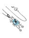 Silver Necklace Sky Blue Topaz 925 Natural 2