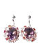73ct Ametrine Amethyst Sapphire Earrings Certificate