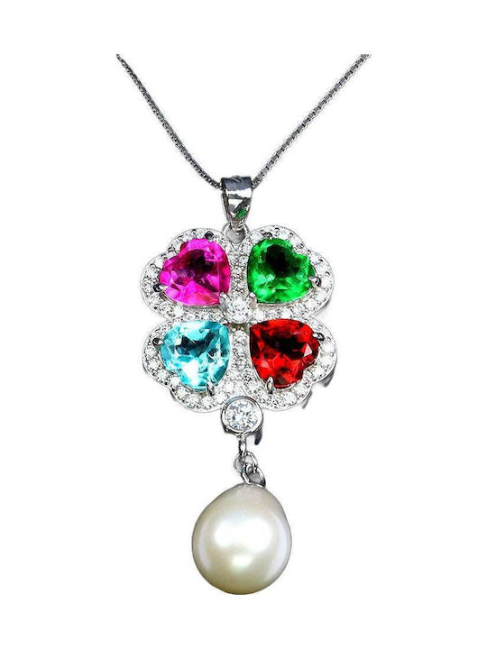 Colier Delicat Frumos Topazuri Naturale Perle Zirconia 925