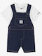 Kids Clothing Set with Dungarees Summer 2 Pieces Blue