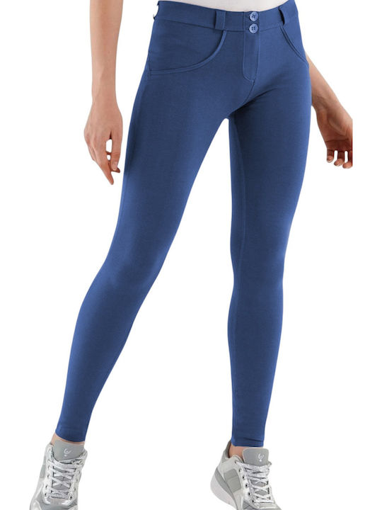 Freddy Women's Fabric Trousers Push Up Blue
