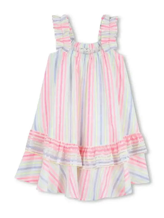 Girls Dress Striped White