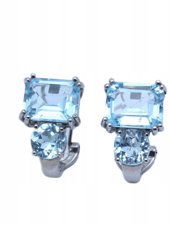 925 Silver Earrings Natural Topazes Stunning 2