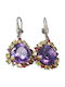 49ct Amethyst Topaz Earrings Certificate