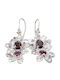 Künstlerische Amethyst Granat Natürliche Ohrringe 2