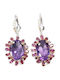 925 Earrings 34ct Amethyst Rhodolite Certificate 2