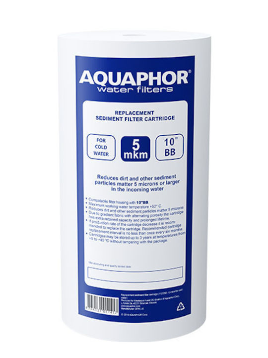 Aquaphor Filtru de Apă de Schimb din Polipropilenă 10" EFG 112/254 C 5 μm