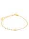 Prince Silvero Women's Silver Gold Plated Chain Bracelet with Zircon