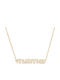 Kontopoulos Mum Necklace From Gold Plated Silver With Zircon