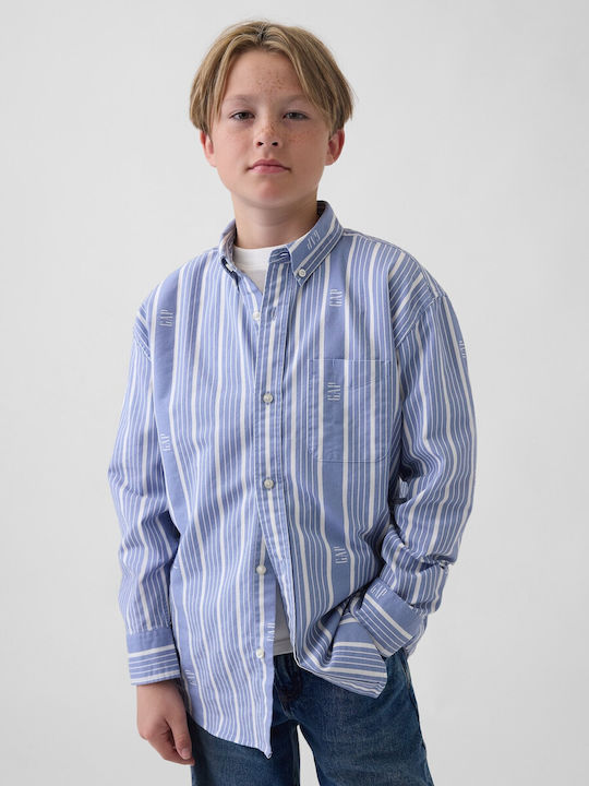 Παιδικό Πουκάμισο Μακρυμάνικο Shirting Blue Oxford
