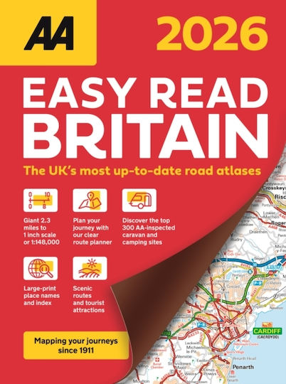 Aa Easy Read Atlas Britain 2026 - Aa Publishing - Spiral Bound