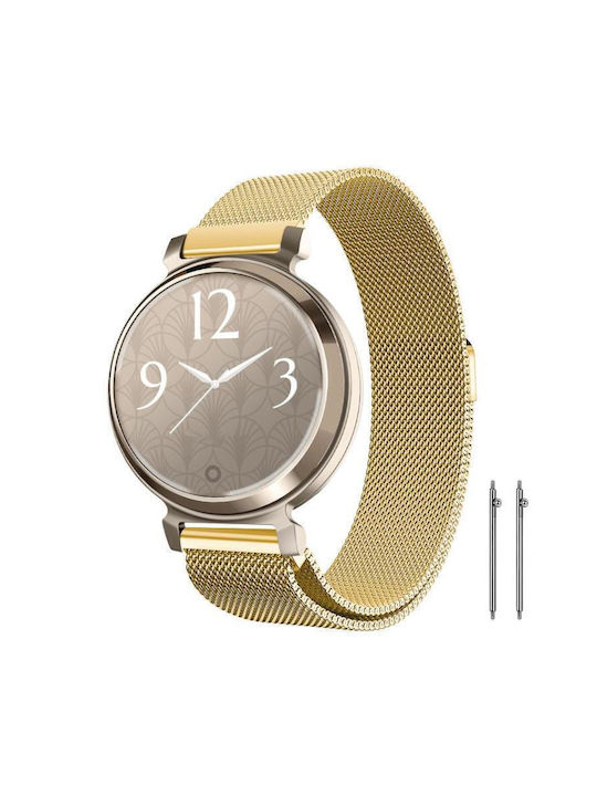 14mm Xdfind Milanese Stainless Steel Watch Band Garmin Lily 2 Gold