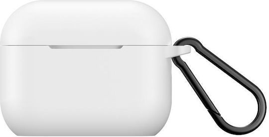 Devia Naked Silicone Case with Hook in White Color for Apple AirPods Pro 3