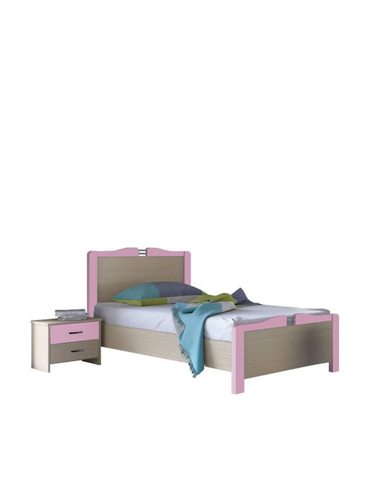 No 3 Kids Bed Single Pink for Mattress 90x200cm