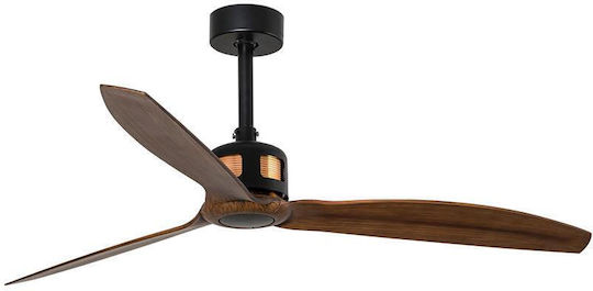 Faro Barcelona Copper Fan M TUYA Deckenventilator 128cm Schwarz/Walnuss