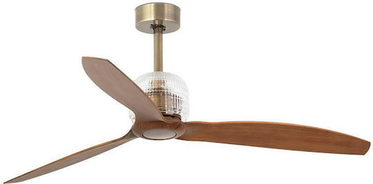 Faro Barcelona Deco Fan M TUYA Ανεμιστήρας Οροφής 128cm Old gold/walnut