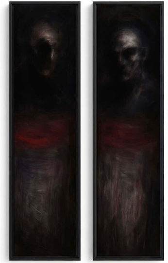 Wallity Rahmen Huhu Set 2Stück 920msn1104 25x100cm Mehrfarbiger Wandrahmen Vertikal Aluminium Leinwand