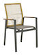 Outdoor Aluminum Chair Aegean Anthracite 57x64x87cm