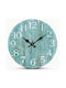 Wooden Light Blue Wall Clock