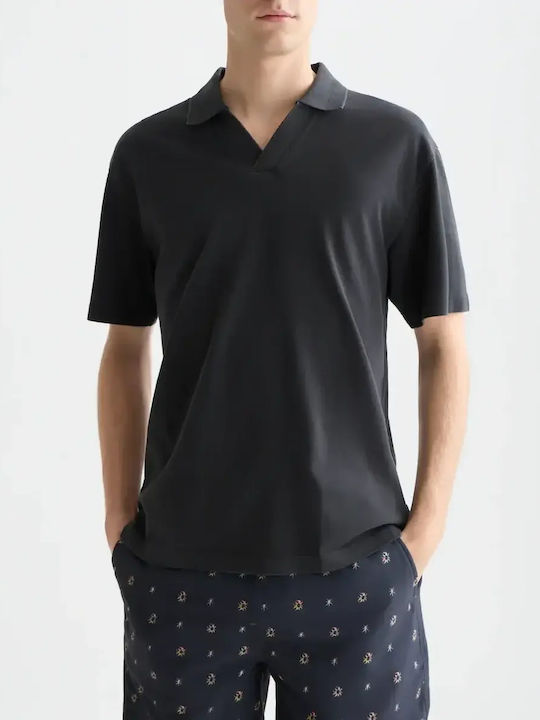 3 Crosses Polo Blouse Black