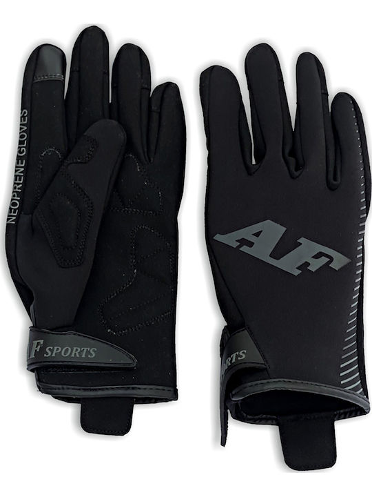 AF Sports Neoprene Χειμερινά Ανδρικά Γάντια Μαύρα