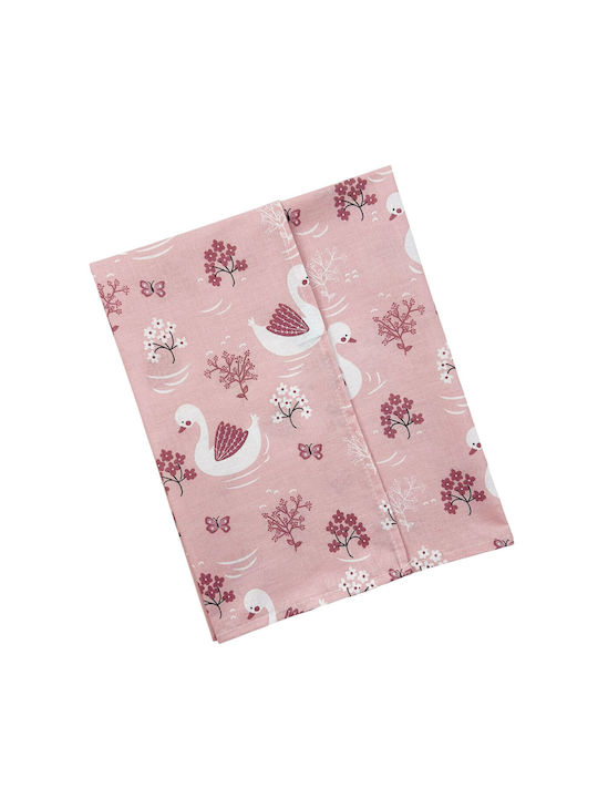 Bunny Bebe Swan Cotton Swaddle Blanket 80x80cm