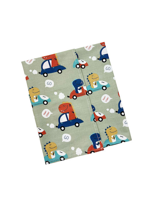 Bunny Bebe Swaddle Blanket Cotton Green 80x80cm