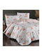 First Choice Set Huse Pentru Pilote Duble Cu 2 Fețe De Pernă Și 1 Cearceaf 200x220cm Mink