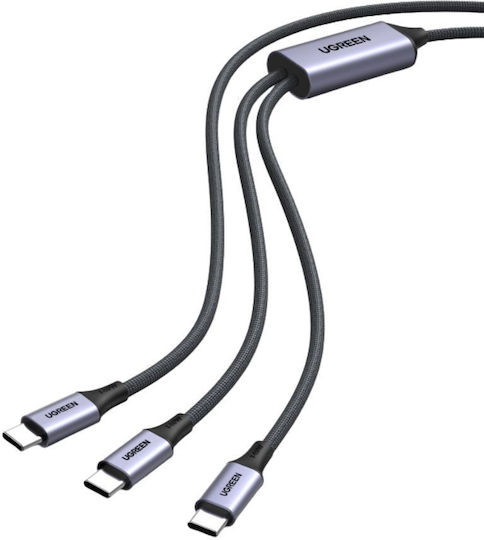 Ugreen L533 USB to Type-C Cable 5A Γκρι 2m 75733