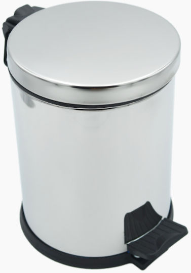 Sanco Inox Bathroom Bin 5lt Silver
