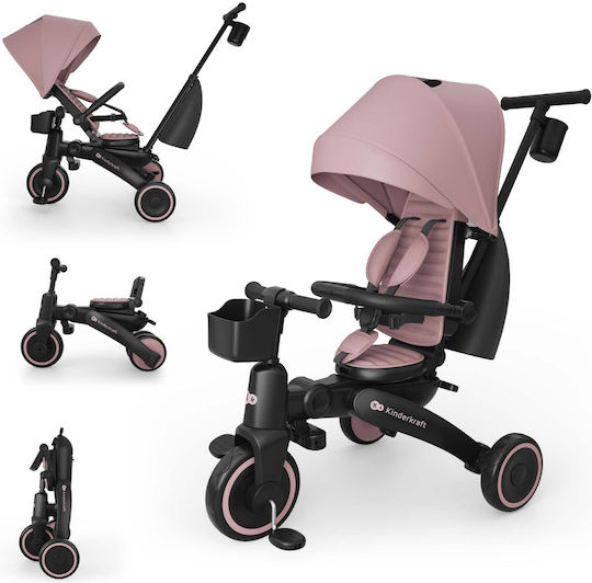 Kinderkraft Jazz 3 Convertible with Parental Handle 5 in 1 for 9 Months Pink