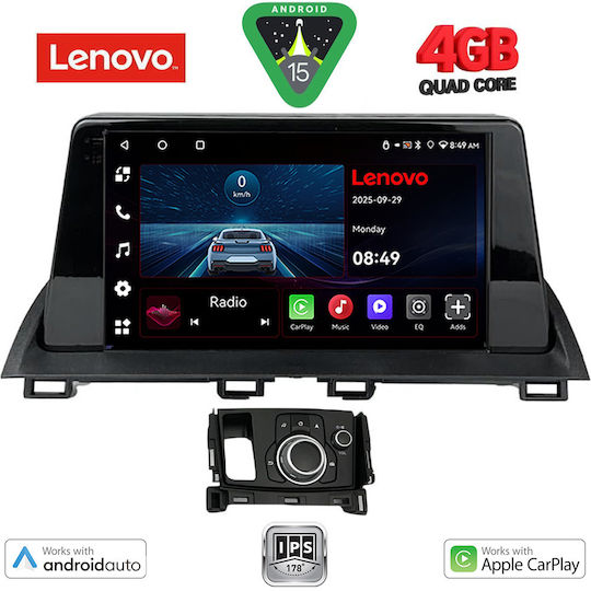 Lenovo Car Audio System for Mazda CX-4 2014 with Touch Screen 9" Bluetooth USB Wi-Fi GPS Apple CarPlay Android Auto